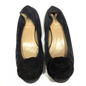 Valentino Women's Black Suede Flats